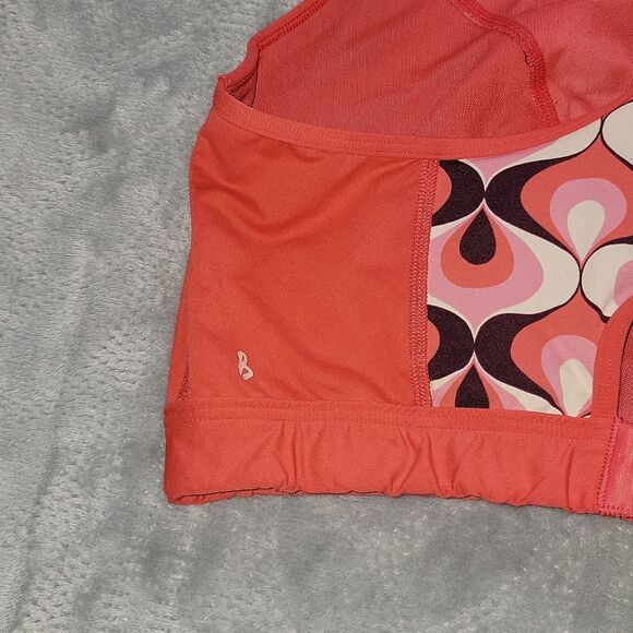 Boden Activewear BA054 Sports Bra Geometric Pattern on Pinkish Coral US Size 16 - Picture 4 of 9